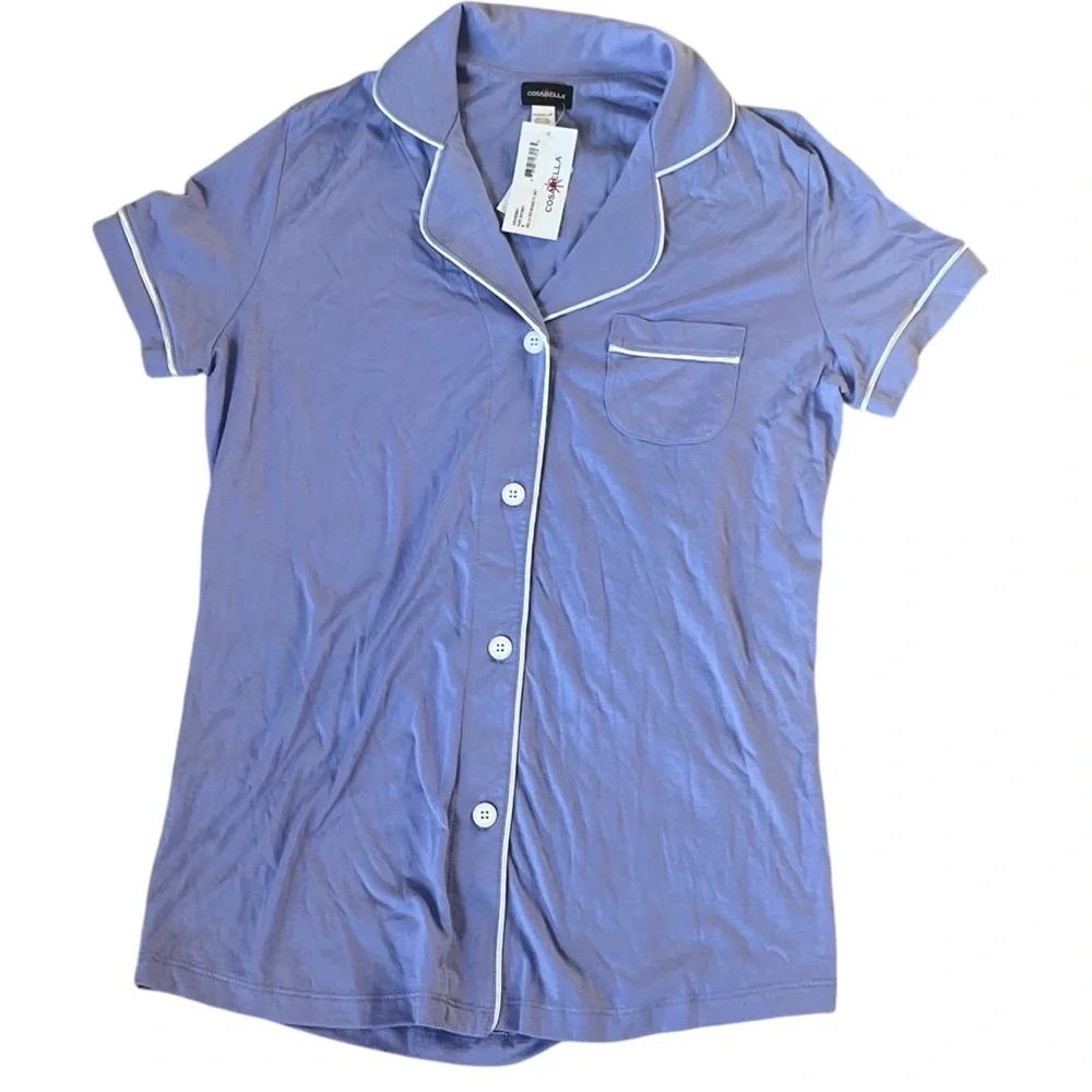 Cosabella Purple Lavender Pajama Set Pima Cotton NWT Size Small Petite - Picture 5 of 10